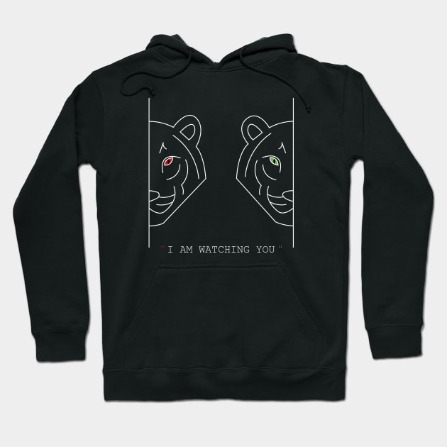 I am watching you two tigers with red and green eyes Hoodie by HB WOLF Arts